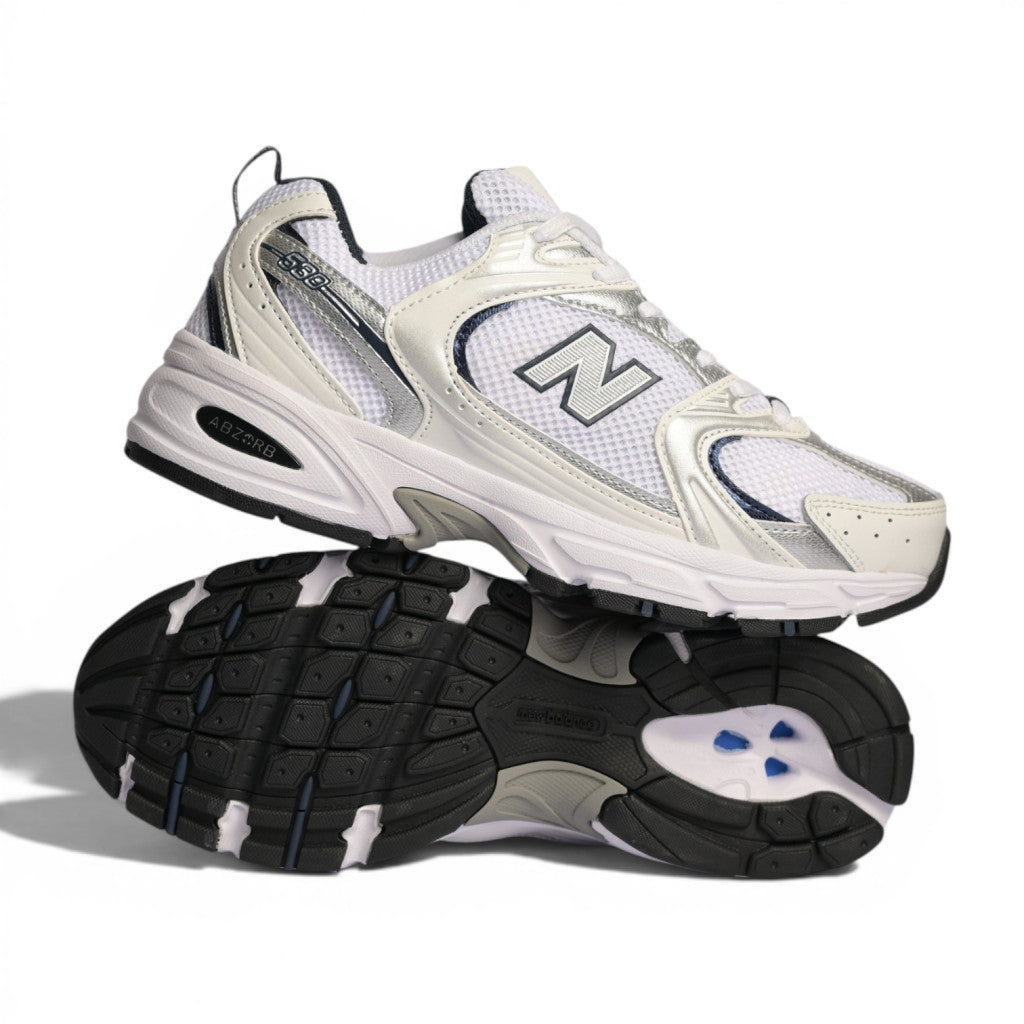 New Balance 530 White Silver Navy - 4