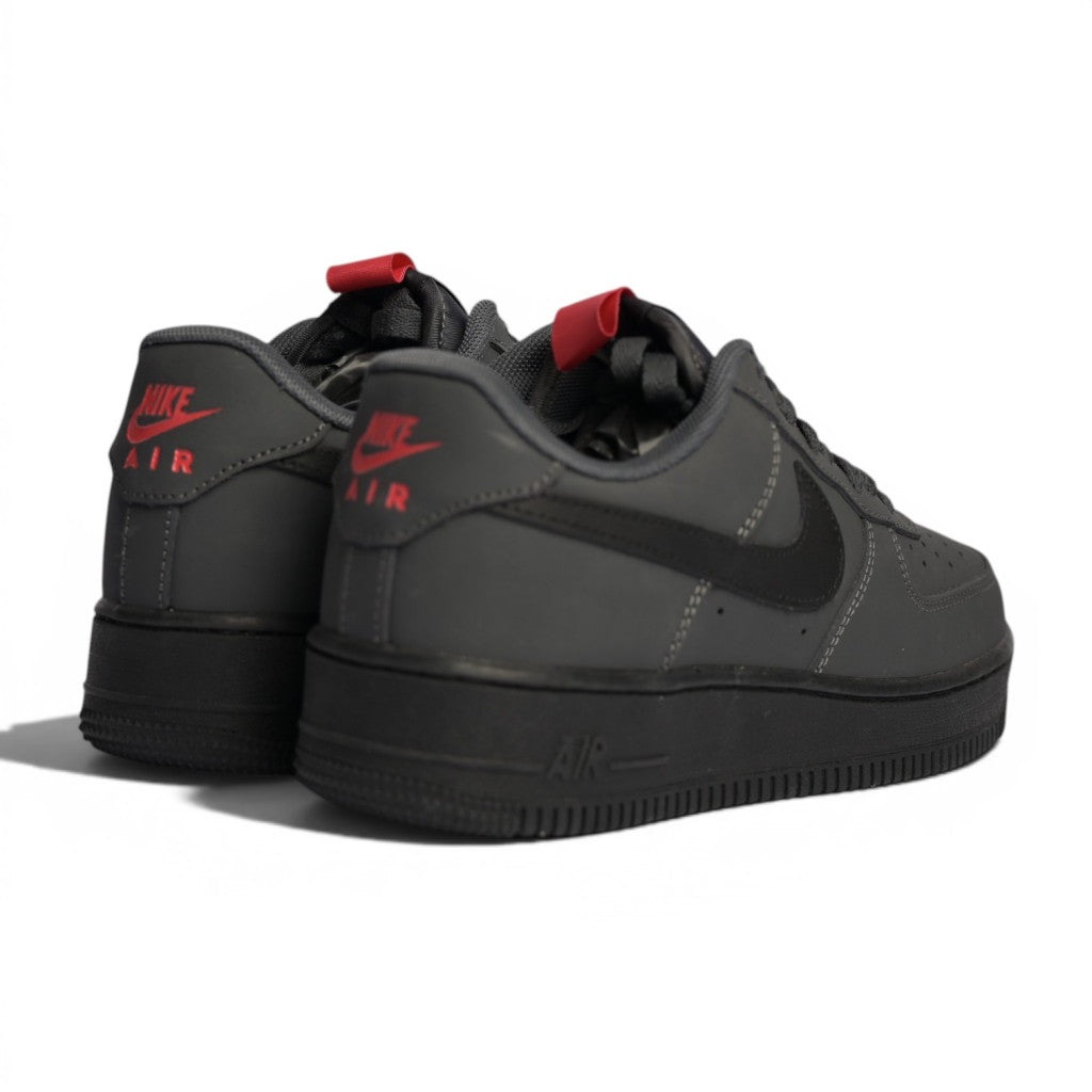 Nike Air Force 1 Low Dark Grey Black Red - 3