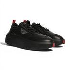 Prada Triangle Black Leather Sneakers - 2