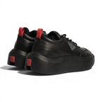 Prada Triangle Black Leather Sneakers - 3
