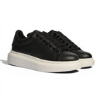 Alexander McQueen Black Leather White Platform - 2
