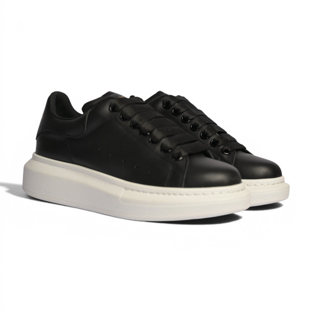 Alexander McQueen Black Leather White Platform - 2