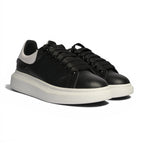Alexander McQueen Black Leather White Sole - 2